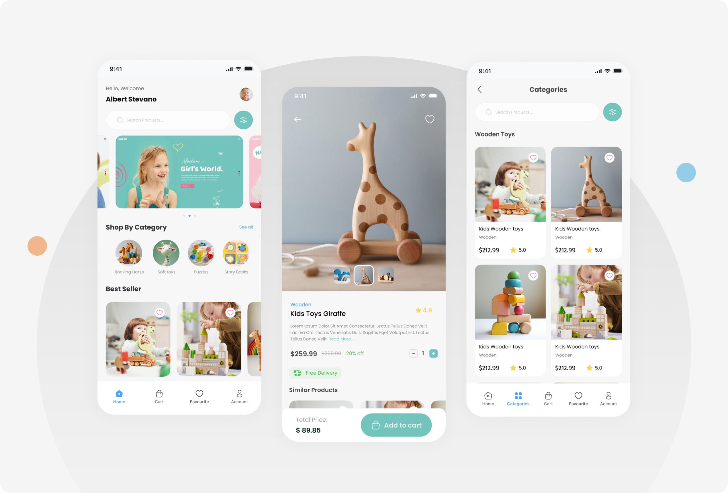 Kids Toys App portfolio