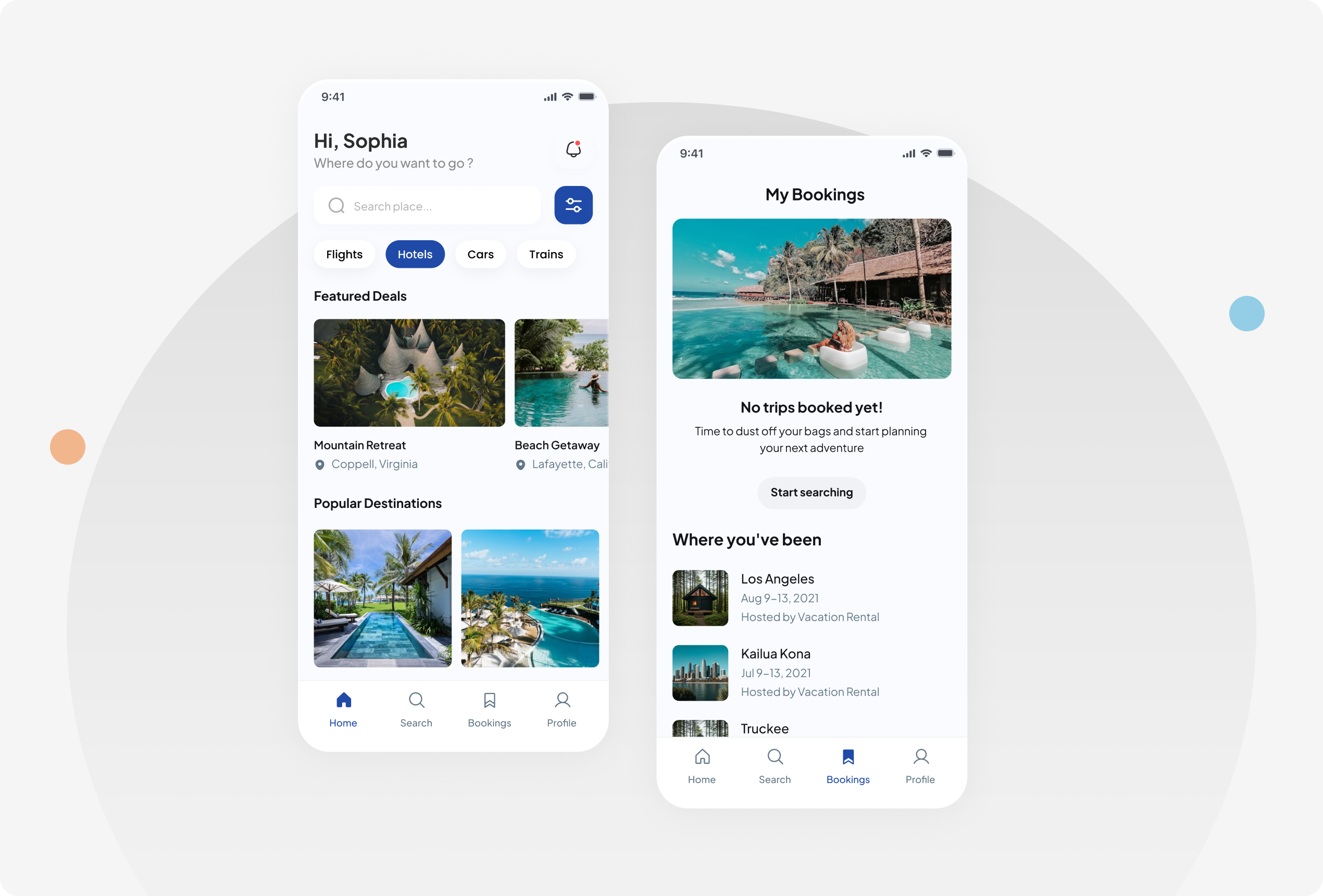 Travel Booking App portfolio